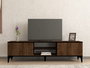 Hanah Home Soporte para TV Nogal y Negro
